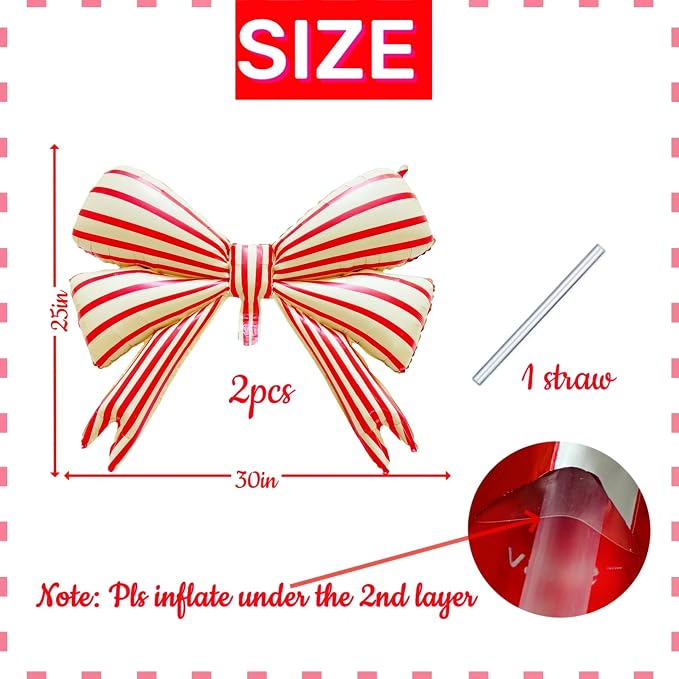 2 pcs Big Bow Balloons Yellow - Image 6