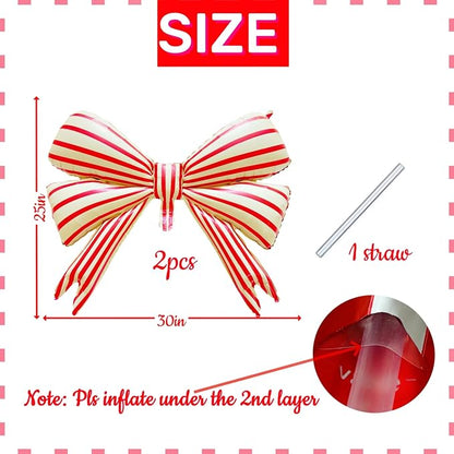 2 pcs Big Bow Balloons Yellow - Image 6