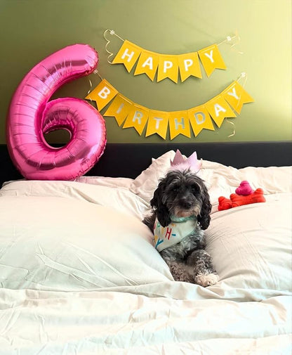 1 Balloon - Pink with Crown Birthday Number Balloons, 40 Inch Decorations | - Image 4