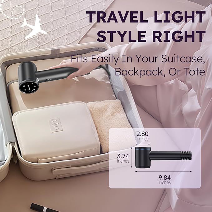 Hair Dryer, Professional Ionic Hair Dryer for Fast Drying, Low Noise, Lightweight, 600 Million Negative Ions High-Speed Hair Blow Dryer with Diffuser for Curly Hair Women, Men, Home, Travel, Salon