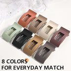 8 Pack French Flat Hair Clips for Women – Large Matte No-Slip Claw clips for Thick & Thin Hair, Strong Hold Styling Barrettes Accessories (Neutral)