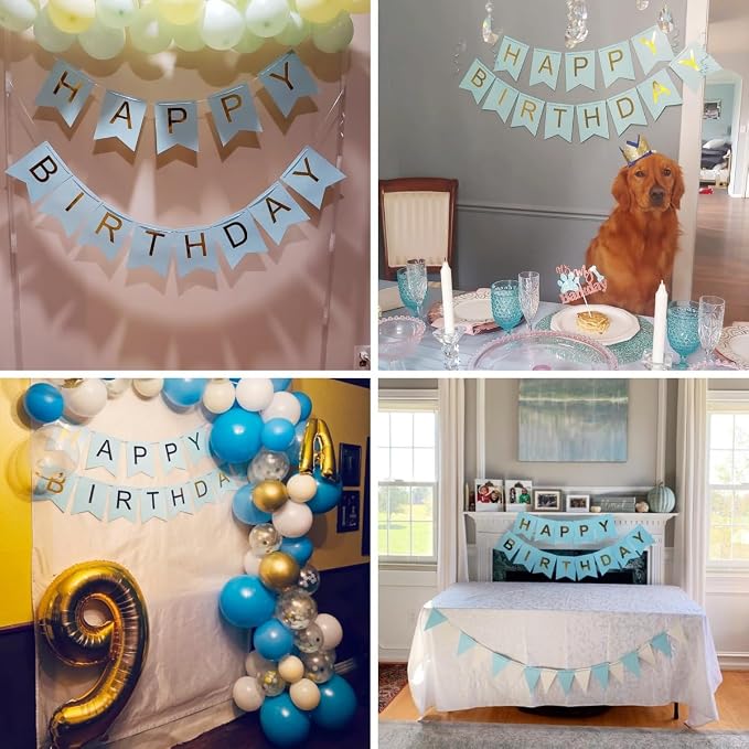 Teal Happy Birthday Banner - Image 6