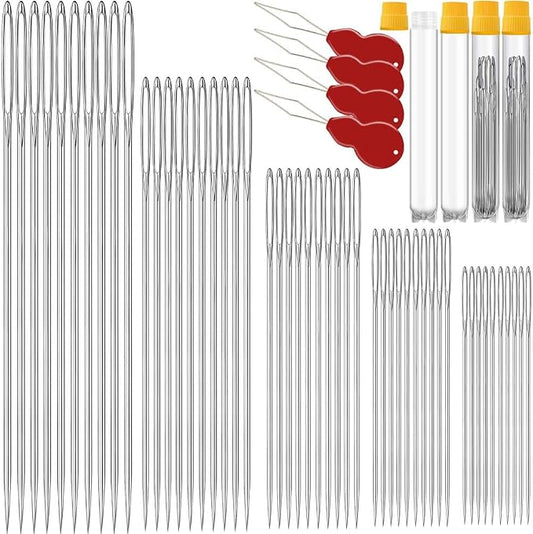 100 Pack Premium Large Eye Needles by JollMono