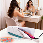 Heat Resistant Hair Tool Organizer Bag with Hanging Loop, Portable Travel Case for Flat Irons, Curling Irons, Hair Straighteners & Hot Styling Tools, 13.5" Heat-Proof Storage Cover with 2 Pockets