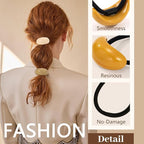 5PCS Hair Ties for Thick Hair, Elegant and Durable Geometric Design Hair Ties for Women, Hair Accessories Stretchy and Non-Damage Ponytail Holders