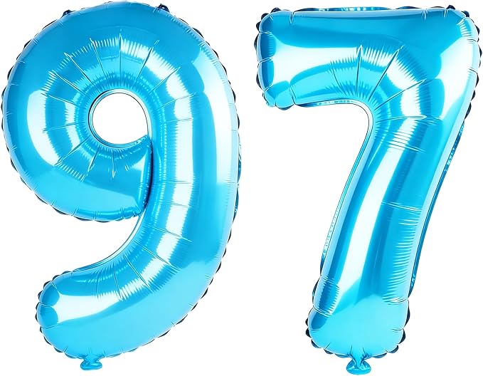 40 Inch Number 97 Balloons for 97th Birthday Party Decorations, 0-100 Jewelry by FOBELEC
