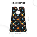 Men's Shaving Accessory Solar System Galaxy Space Planet Black, Waterproof Beard Apron with Hair Catcher & Suction Cups