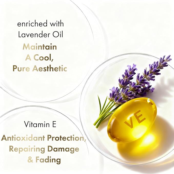ALFHEIM Lavender+ Purple Hair Mask for Blonde, Silver & Color-Treated Hair – Deep Repair & Tone Correction – Restores Softness & Shine – with Quinoa Extract & Vitamin E – 8.45 oz / 250 ml