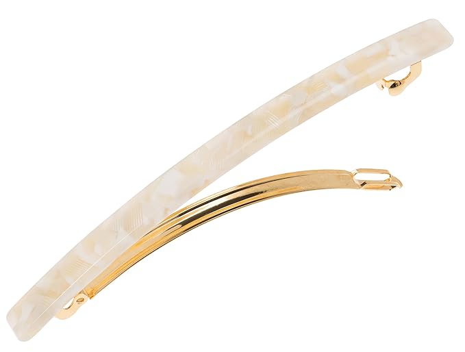 France Luxe Long and Skinny Barrette - Pavlova White
