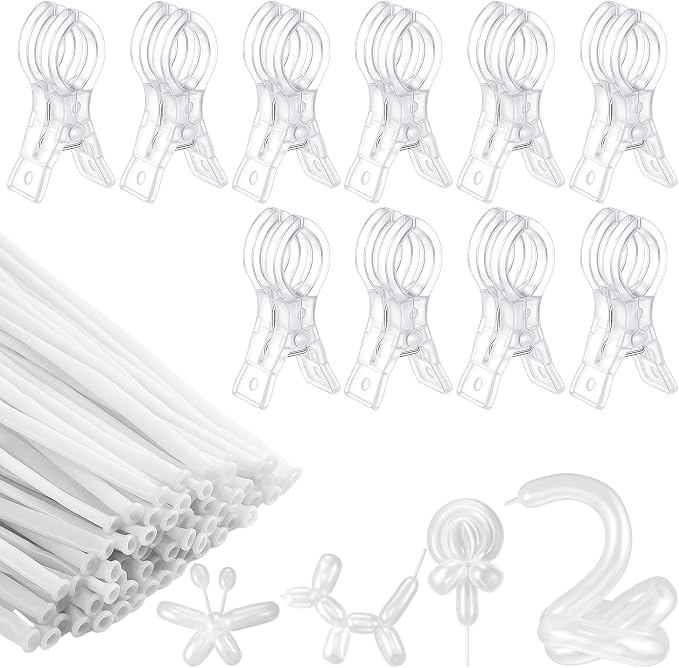 10 Pack Large Balloon Arch Clips 3.5 Inch Heavy Duty Clip and 100 Pcs White 260 - Image 8