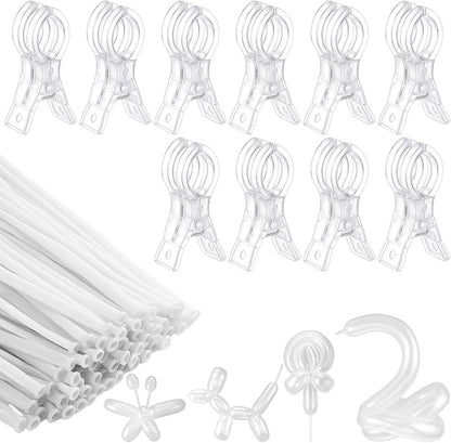10 Pack Large Balloon Arch Clips 3.5 Inch Heavy Duty Clip and 100 Pcs White 260 - Image 8
