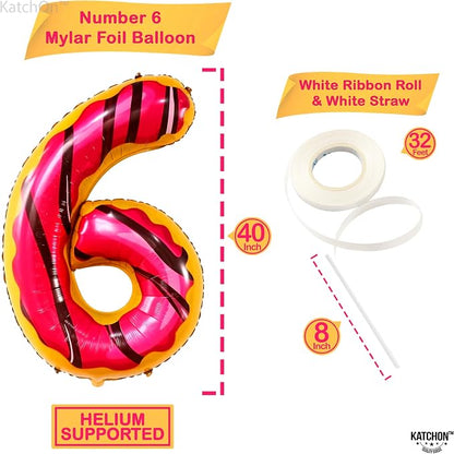 KatchOn, Giant Number 6 Donut Balloon - Image 4