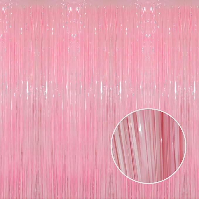 GOER 3.2 ft x 8.2 ft Foil Fringe Curtains Party Photo Backdrop Party Streamers by GOER