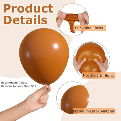Ouddy Party 129Pcs Burnt Orange Balloons Different Sizes 18 12 10 5 Inch | 6Pcs - Image 3