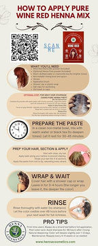 Natural Henna Hair Color Dye, 100% Pure Henna Powder for Hair Growth Organic (Wine Red, 100 Gr + Free 50 Gr.)