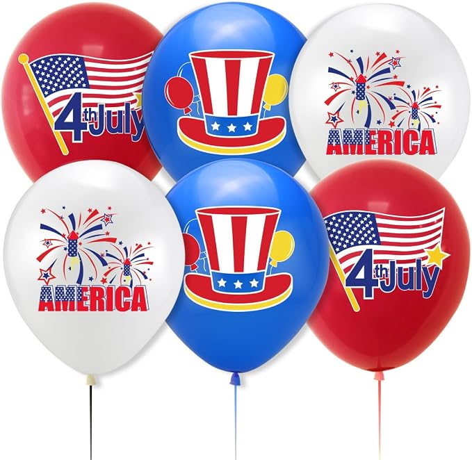 4th of July Balloons Decorations Set Red, Fourth of July Balloons - Image 3