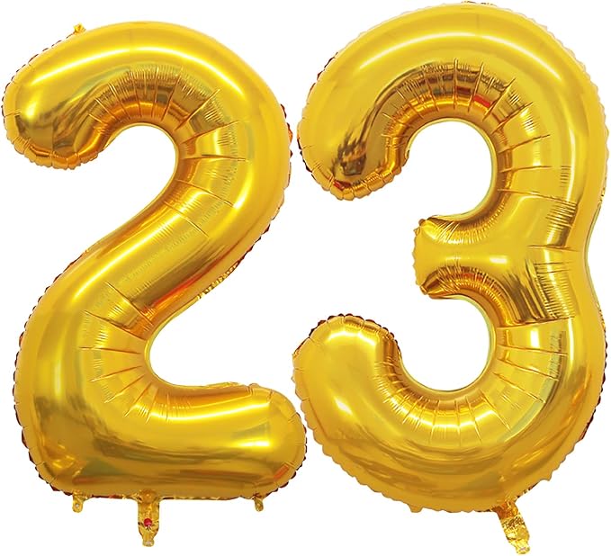 Number 23 Balloons for 23rd Birthday Party Decorations, 42 Inch Jumbo Foil by GOER