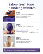 LA PUISSANCE Purple Hair Mask for Blonde Hair, Gray or White Hair - Toner for Blonde Hair Neutralizes Yellow & Brassy Tones - Keratin Purple Mask Deep Conditioning - Hair Toner for Highlighted Hair