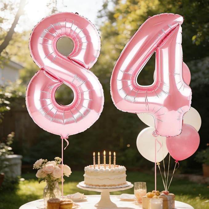 40 Inch Number 84 Balloons for 84th Birthday Party Decorations, 0-100 Jewelry - Image 3