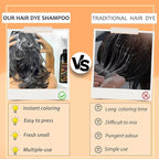 Hair Dye Shampoo Light Brown, 3 in 1 Long-Lasting Hair Color Shampoo with Herbal Ingredients, Instant Natural Color, Easy Application at home for Women Men 16.9 Fl Oz