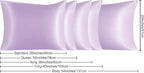 NTBAY Satin Body Pillowcase for Hair and Skin, Luxurious and Silky Pillow case with Envelope Closure, 20x54 Inches, Light Purple