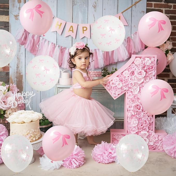 Pink Bow Balloons - Image 6