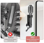 Curling Iron Holder Wall Mount and Resistant Silicone Mat Pouch, Hair Styling Tool Storage Razor Holder for Hair Straightener Curler Hot Hair Tools, Curling Accessories