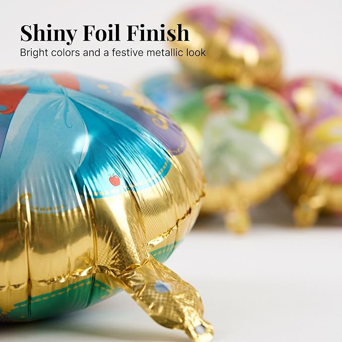 8pcs princess Foil Balloons Theme Birthday Party Supplies 8pc Balloon Bouquet - Image 3