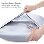 BEDELITE Satin Body Pillow Cover, Super Soft and Cooling Body Pillow Pillowcase for Hair and Skin, Breathable Silky Full Long Pillowcase Cover(20"x54", Evening Haze)