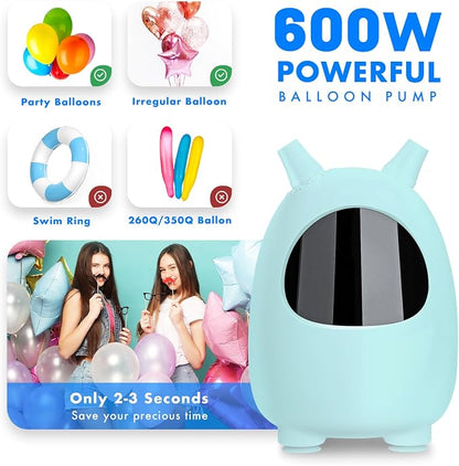 Balloon Pump Electric, SPLAKS Balloons Inflator Air Pump Portable Balloon Blower - Image 2