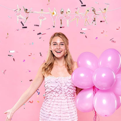 Hooqict Happy Birthday Banner Ballerina Birthday Party Decorations Ballerina - Image 6