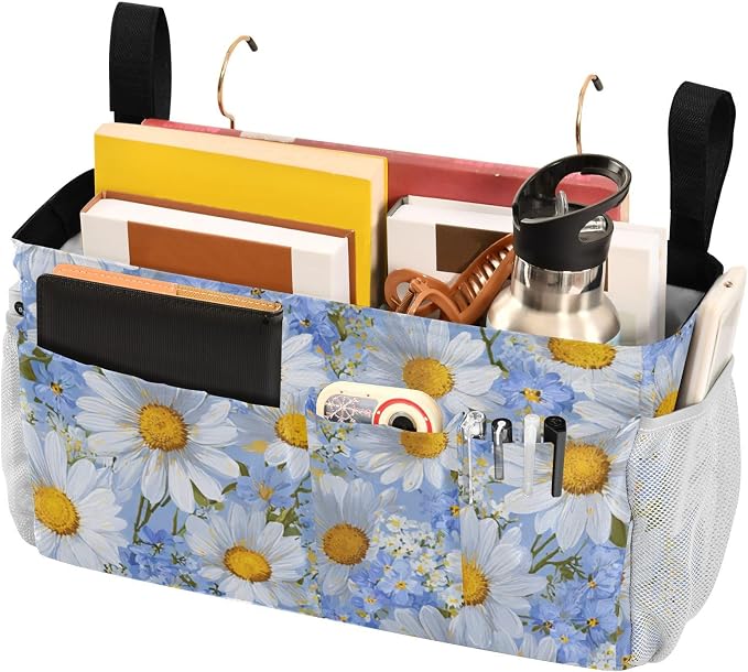 Bedside Caddy Metal Frame Hanging Organizer Bunk Bed Dorm Accessories Hook And - Image 3