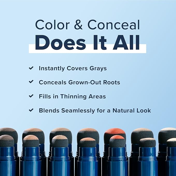 TRUHAIR Jumbo Color & Conceal Waterproof Root Touch Up Hair Color for Gray Hair Coverage - Instant Root Cover Up Hair Powder for Women & Men - Bald Spot Concealing, Hairline Filling (Light Brown)