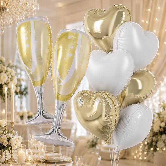Champagne Balloons, Engagement Party Balloons by Togvu
