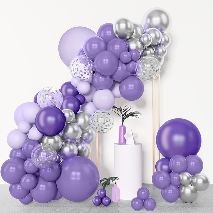 Amandir 153pcs Purple Balloon Garland Arch Kit Different Sizes | 18 12 10 5 - Image 4