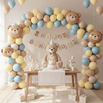RUBFAC Pastel Yellow Balloons Different Sizes Light Yellow Balloon 129pcs | - Image 6