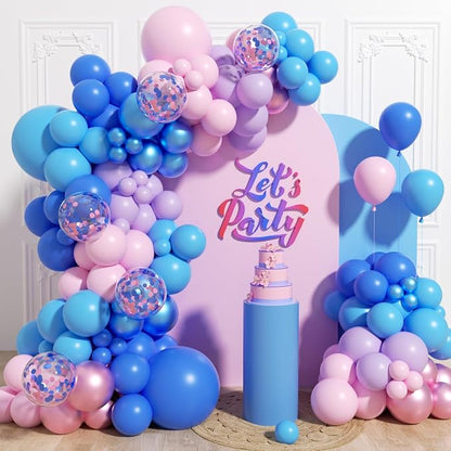 131pcs Pink and Blue Balloon Arch Kit by Unknown