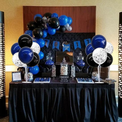 TONIFUL 4 Set Black Blue Silver Balloon Stand Balloon Centerpiece - Image 5