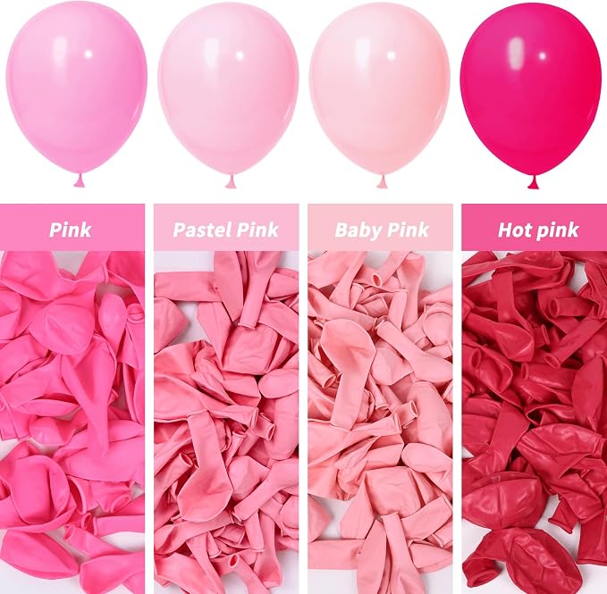 RUBFAC Light Pink Balloons Different Sizes 105pcs 5/10/12/18 Inch - Image 4