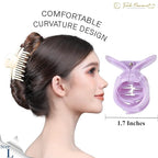 RC ROCHE 6 Pcs Double Claw Hair Clip Tooth Claw Clip Grip Tooth Jaw Clamps Thin Fine Hair Strong Hold No Slip Undo Clutchers for Women, Medium Pastel