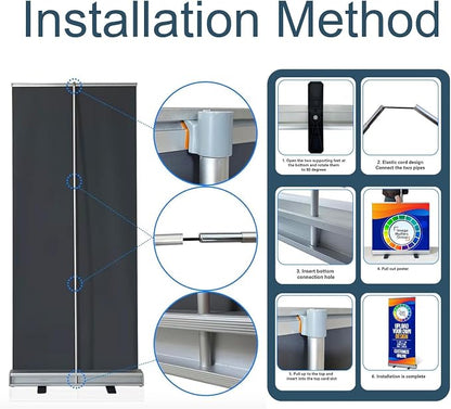 33x81 Custom Retractable Banner Stand Signs READY IN 1 DAY Pull up Roll up - Image 2