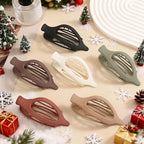 6 Packs Flat Claw Clips for Women, French Flat Hair Clip, Matte Curved Hair Claws Clip for Thin Thick Hair, Lay Down Claws Clips, Durable Strong Hold Hair Clip, Christmas Gifts (Wine Red)