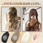 Flat Hair Claw Clips for Women,Matte Medium Hair Clips for Thick & Thin Hair- Comfortable Everyday Use for Office, Yoga, Party & Casual Styling (4PCS K)