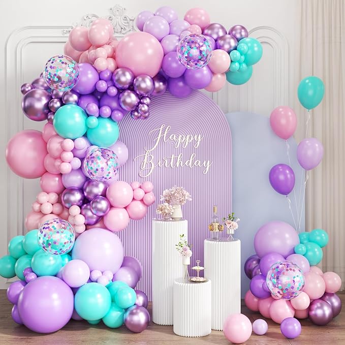 Mermaid Balloon Garland Arch Kit by Unknown
