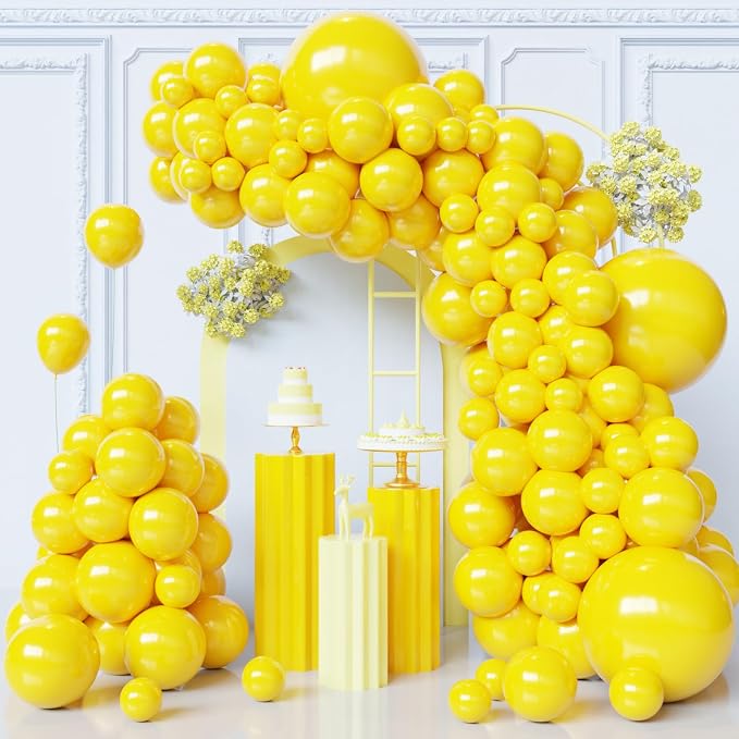 Yellow Balloons Arch Kit by FQZYLCH