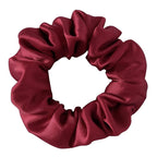 Mulberry Silk Hair Scrunchie, 100% Silk, No Damage for Frizz Prevention, Sleep and Night Scrunchie, Hair Accessories for Women (Wine Red)-1 Count