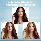 Hair Dye Shampoo for Gray Hair Coverage, 3-in-1 Semi-Permanent Color Shampoo for Women & Men Dark Brown