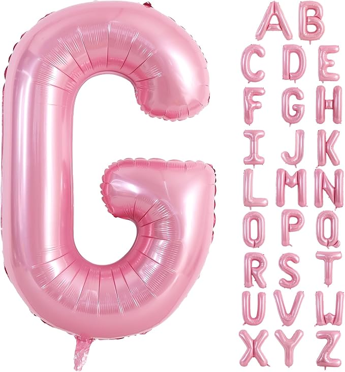 TONIFUL 40 Inch Large Pink Letter G Balloons Giant Foil Mylar Alphabet Balloon by TONIFUL
