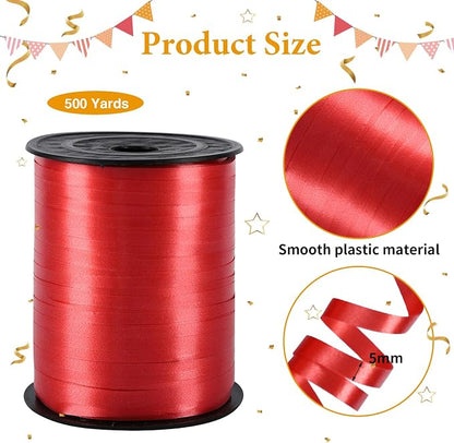 500 Yards Red Curling Ribbon Balloon String Ribbon 1/5 Inch | Ribbon - Image 2