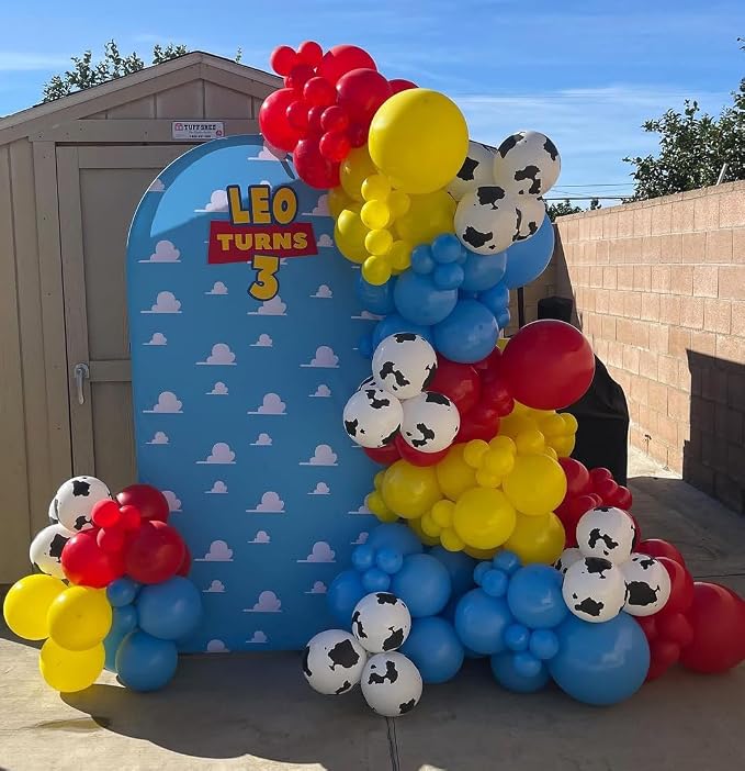 Red Blue Yellow Balloons Arch Kit - Image 8